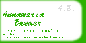 annamaria bammer business card